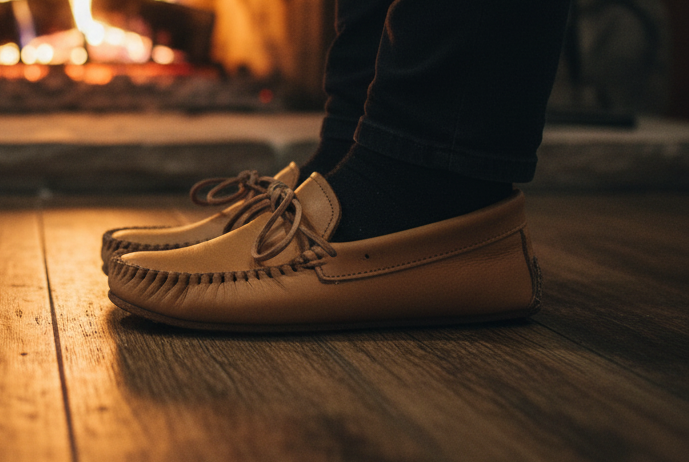 Leather Slippers.