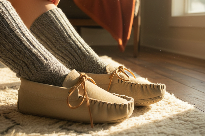 Suede Sheepskin Slippers   Canada