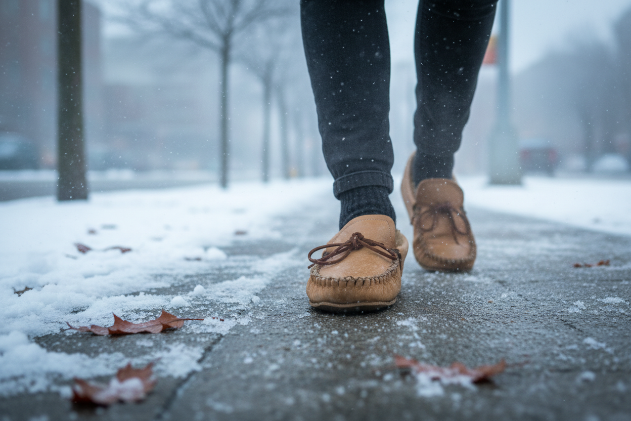 Leather Slippers.