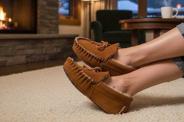 Suede Sheepskin Slippers   Canada
