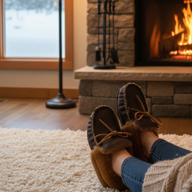 The Sheepskin Cuff Slipper