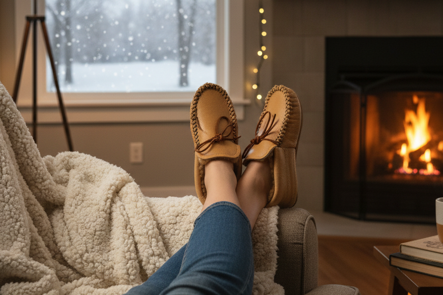 Leather Slippers.